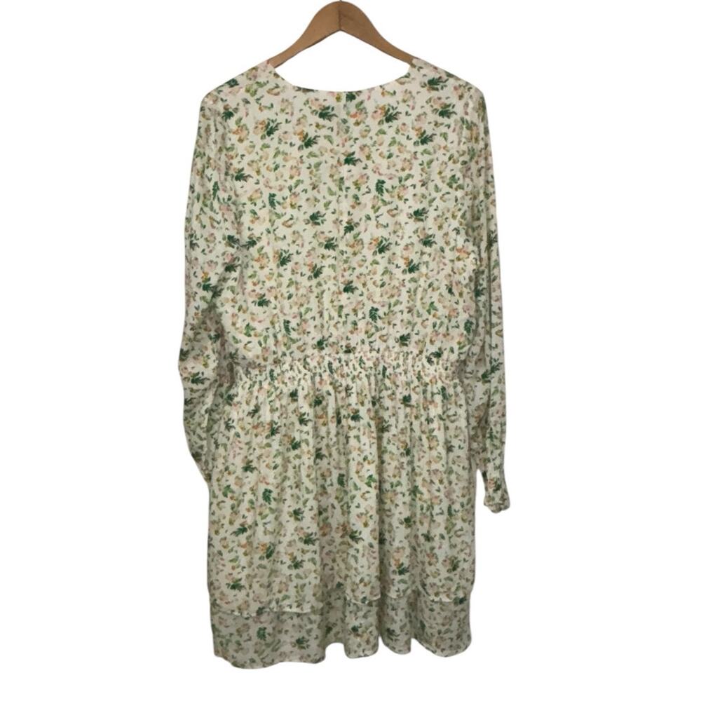 Banana Republic V-Neck Floral  Long Sleeved Dress Size XL - Picture 3 of 11